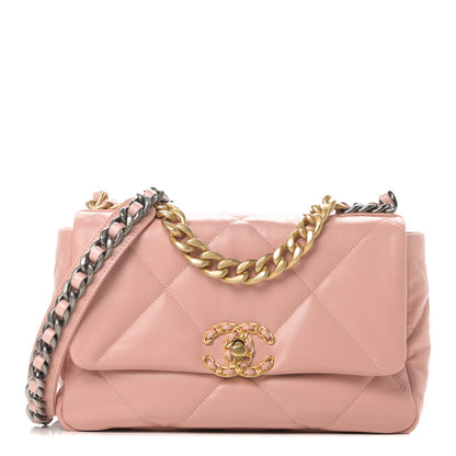 Chanel Goatskin Quilted Medium Chanel 19 Flap Light Pink 1 of 11