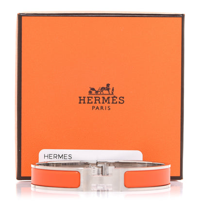 Hermes Matte Enamel Narrow Clic Clac HH Bracelet T6 Orange 6 of 6