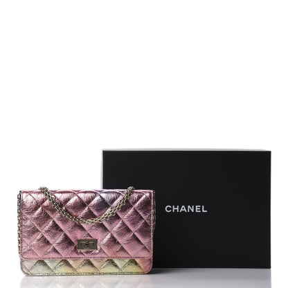 Chanel Metallic Goatskin Quilted 2.55 Reissue Wallet on Chain WOC Multicolor 12 of 12