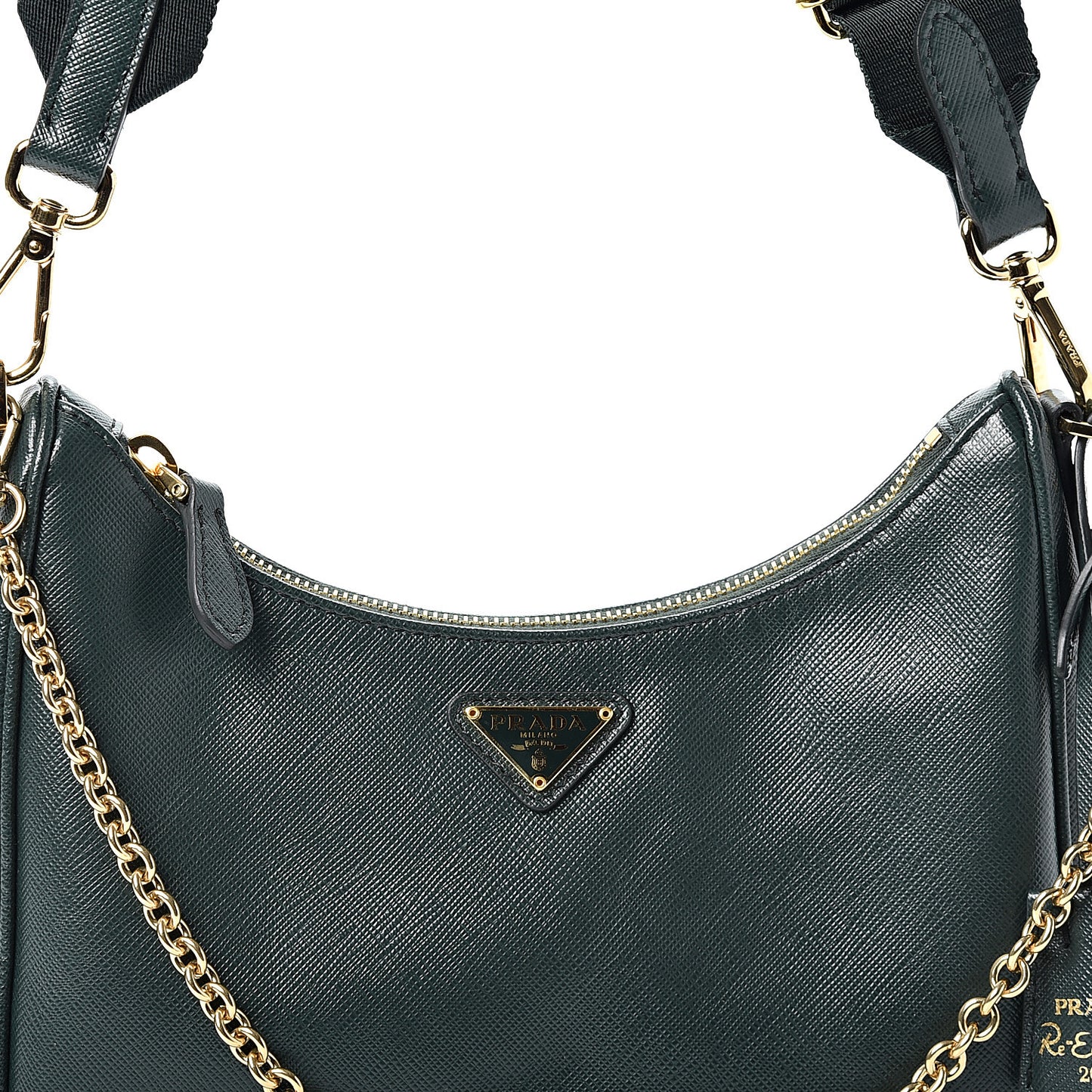 Saffiano Lux Re-Edition 2005 Shoulder Bag Smeraldo