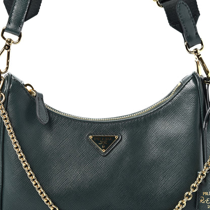 Prada Saffiano Lux Re-Edition 2005 Shoulder Bag Smeraldo 7 of 9