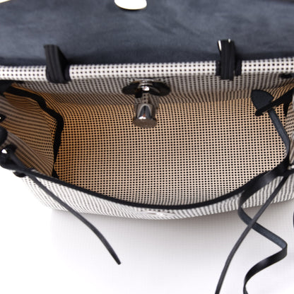 Hermes Vache Hunter Criss Viking Herbag Zip Retourne 31 PM Ecru Black 5 of 9