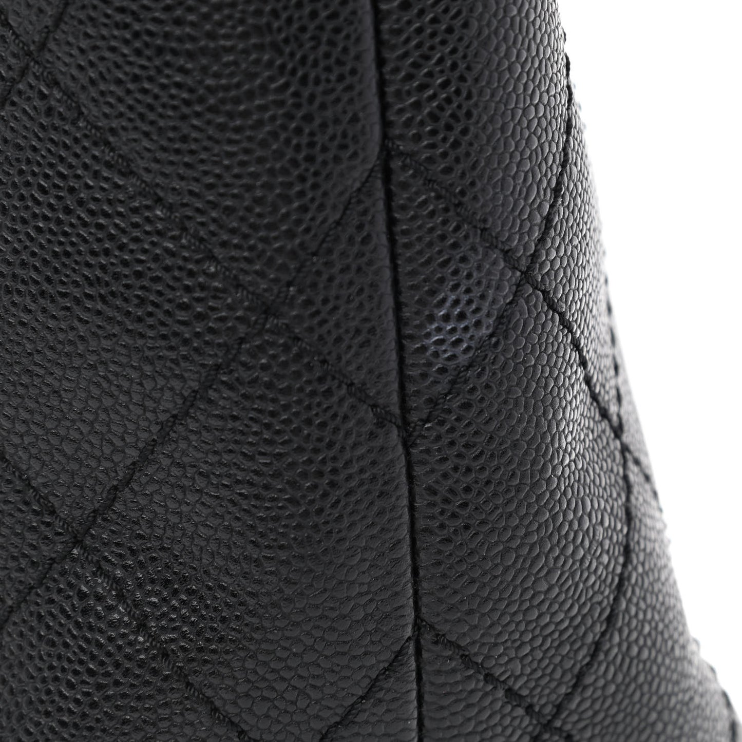 Grained Calfskin Shopping Fever Tote Black