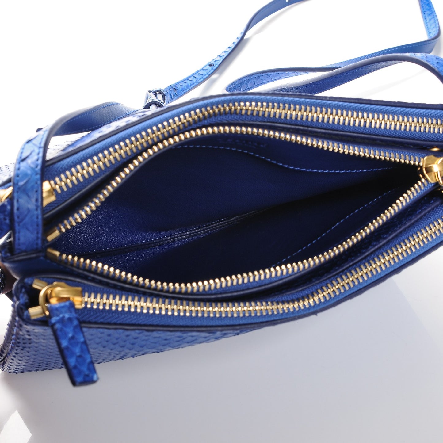 Python Small Trio Crossbody Bag Royal Blue