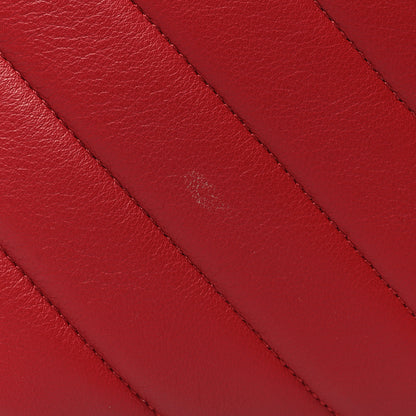Chanel Calfskin Quilted Chevron In The City Bag Red 12 of 12
