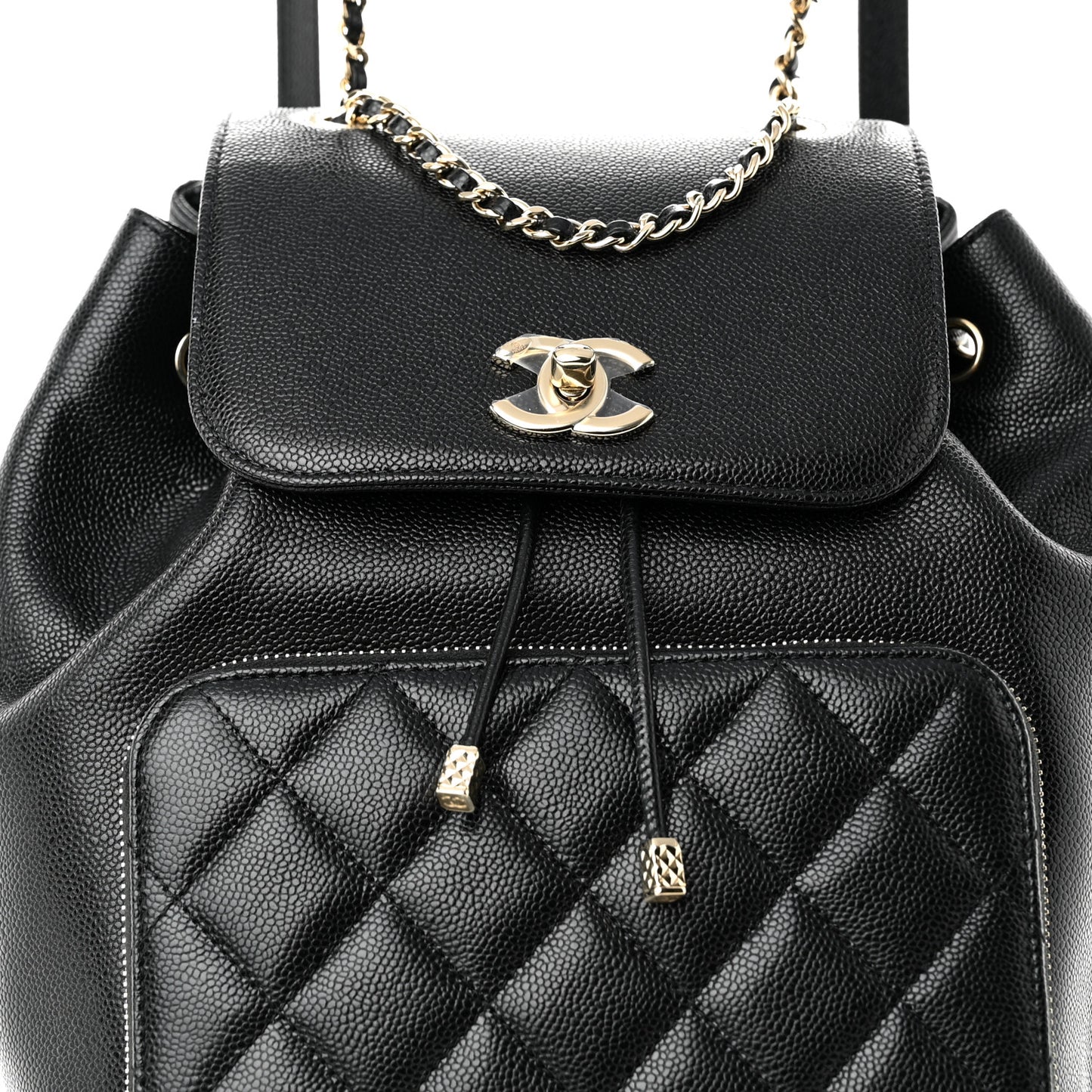 Caviar Quilted Business Affinity Backpack Black