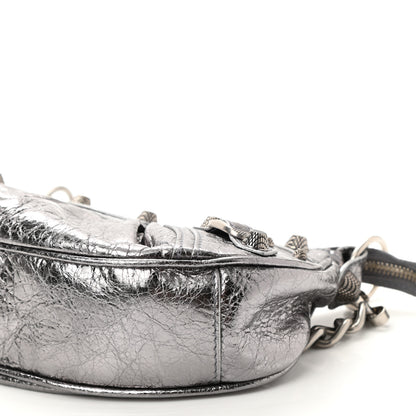 Balenciaga Metallic Agneau Arena Le Cagole Chain Shoulder Bag XS Silver 7 of 8