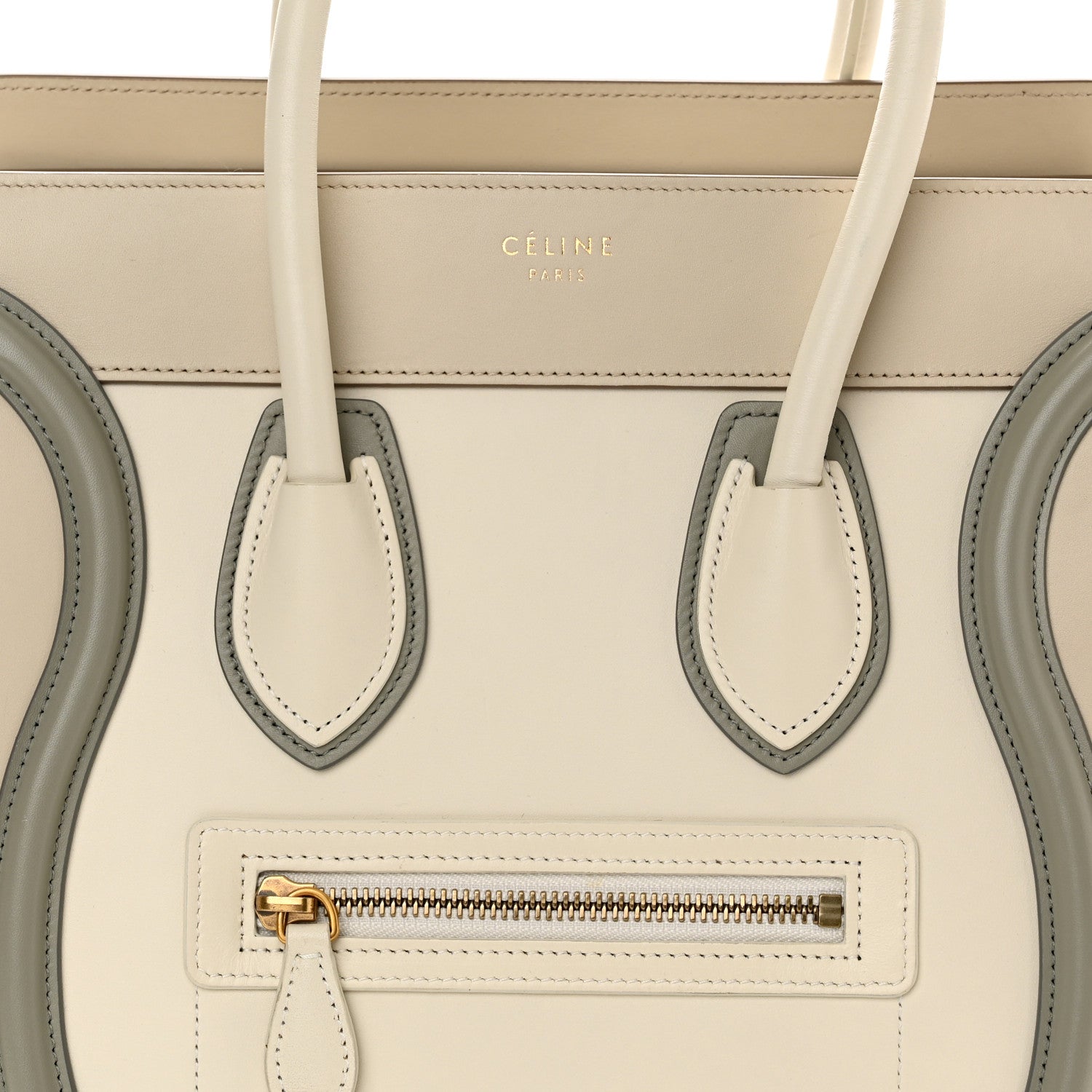 Celine Shiny Smooth Calfskin Micro Tri-Color Luggage Natural 9 of 11