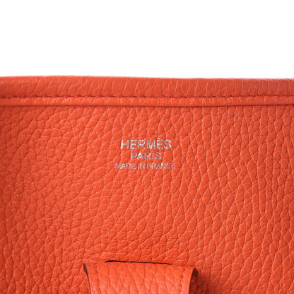 Hermes Taurillon Clemence Evelyne III GM Orange Poppy 6 of 9