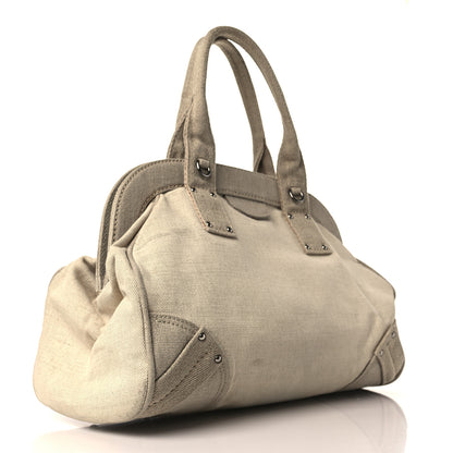 Prada Canvas Mistolino Frame Bag Naturale 3 of 11