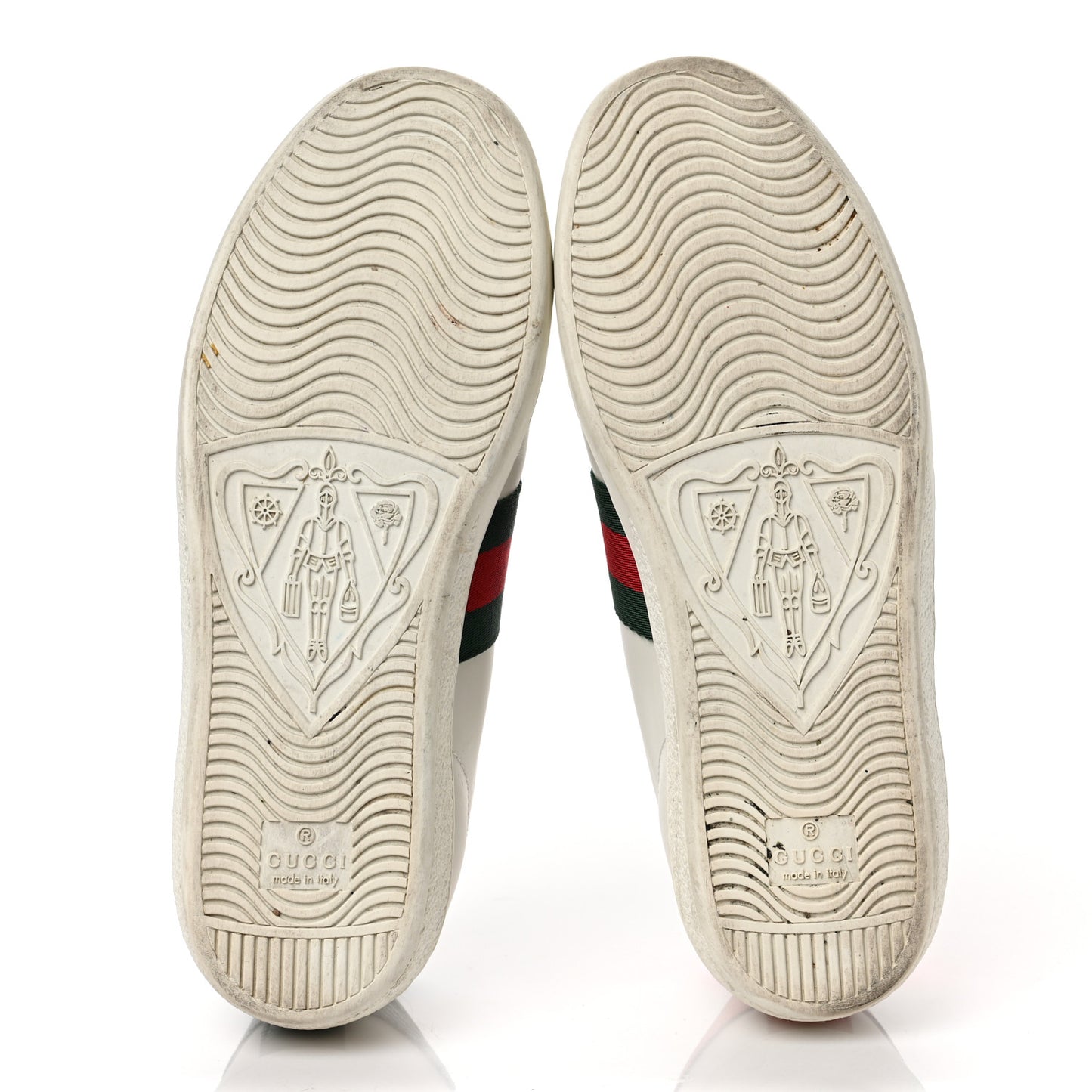 Calfskin Ayers Bee Embroidered Womens Ace Sneakers 36 White Green