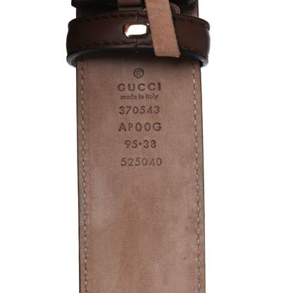 Gucci Calfskin Interlocking G 37mm Belt 95 38 Nut Brown 3 of 4