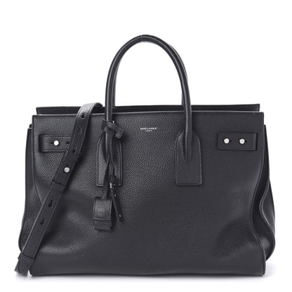 Saint Laurent Grained Calfskin Medium Souple Sac De Jour Black 1 of 13