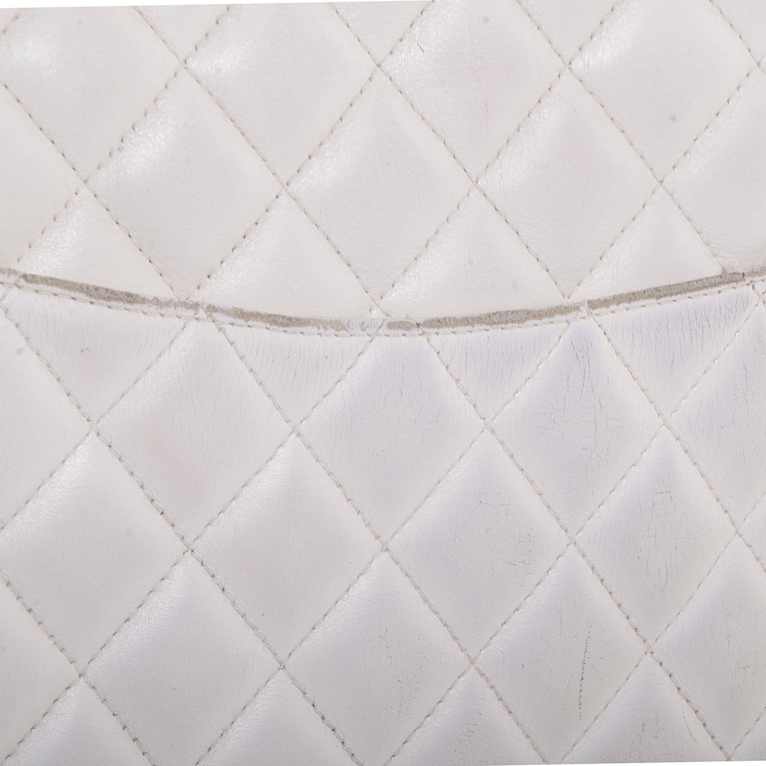 Chanel Calfskin Quilted Large Cambon Messenger White Black 10 of 10
