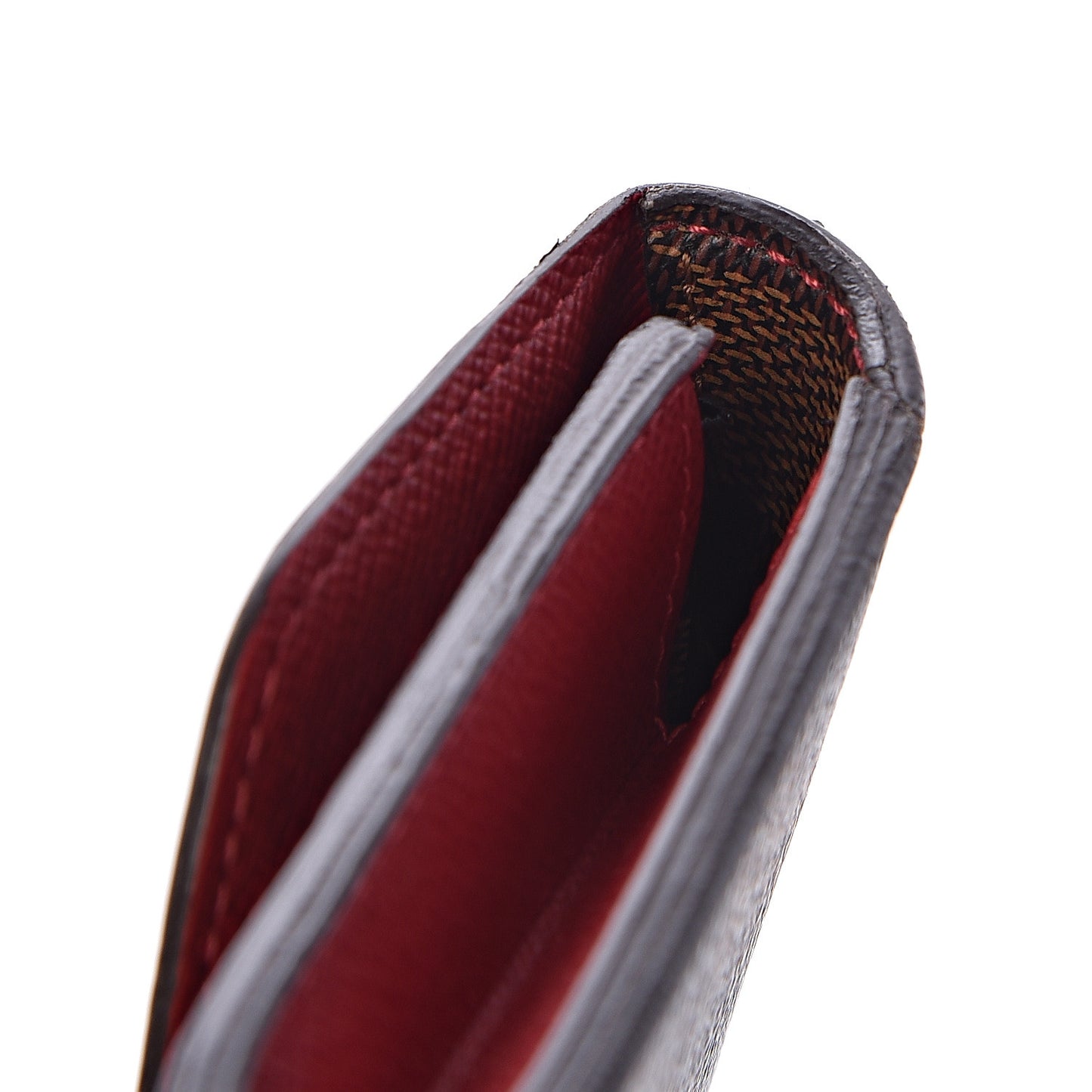 Damier Ebene Emilie Wallet Red