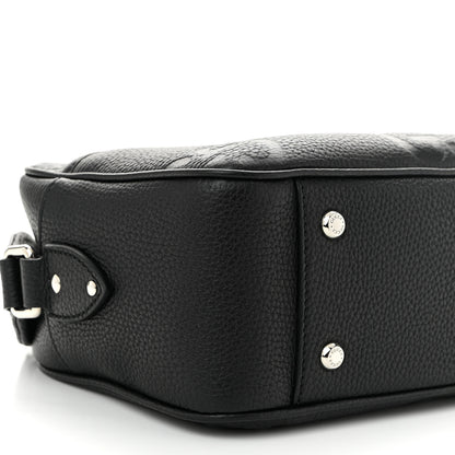 Gucci Piuma Calfskin Jumbo GG Embossed Medium Messenger Bag Black 9 of 10