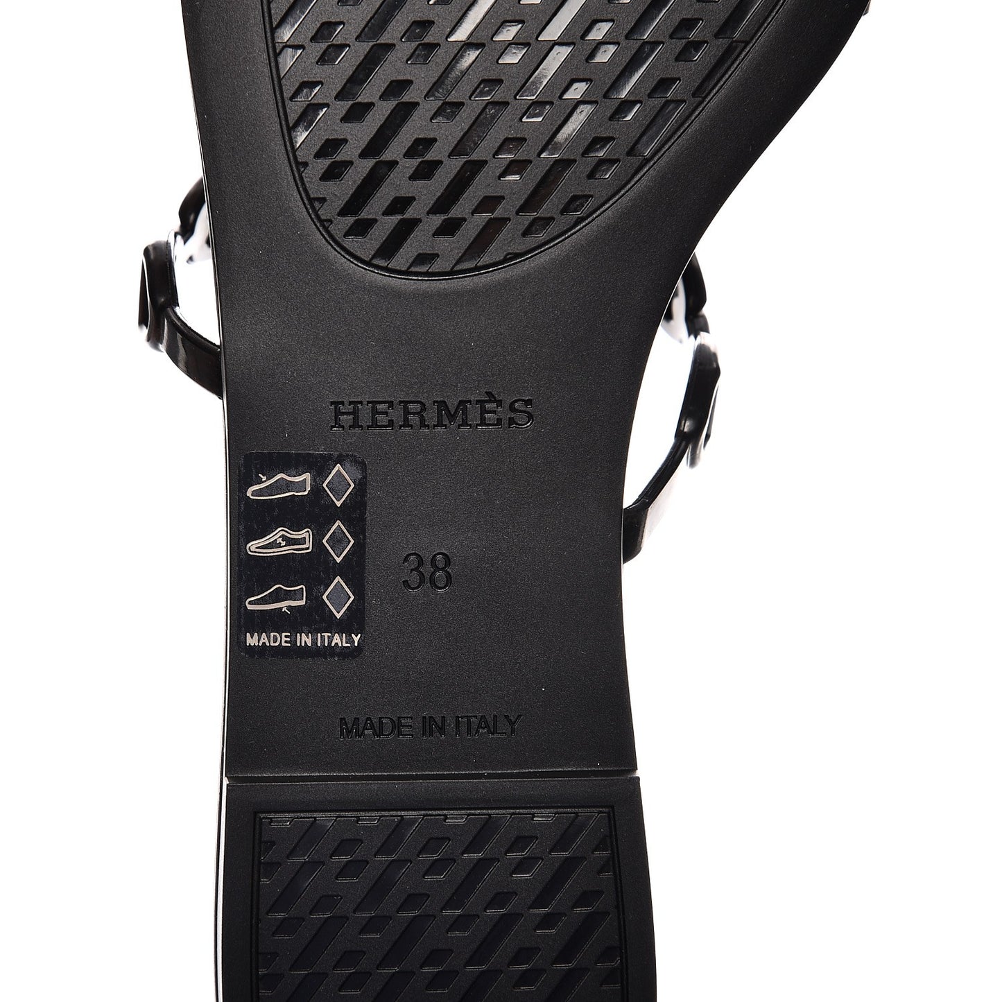 Rubber Chaine d'Ancre Rivage Sandals 38 Black