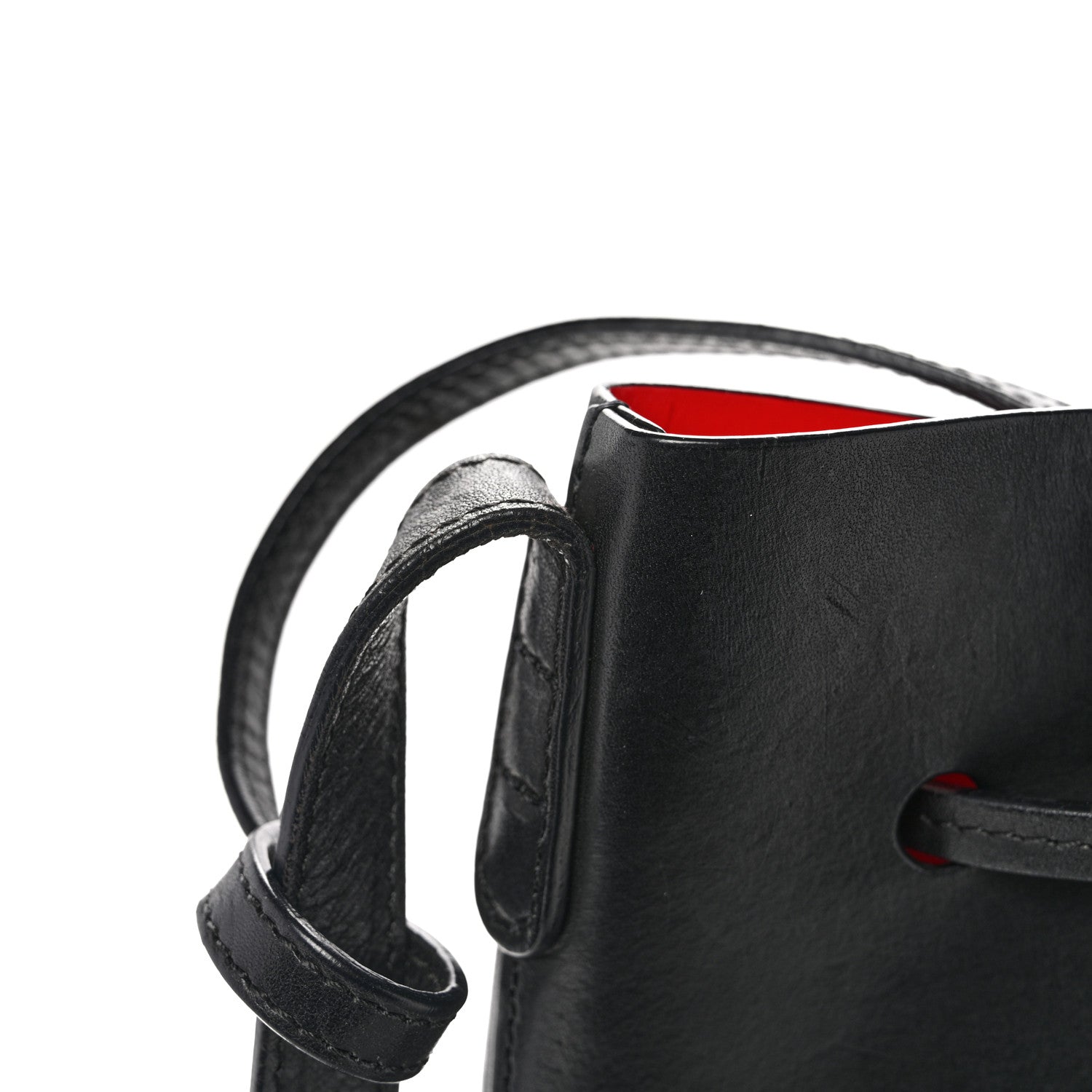 Mansur Gavriel Vegetable Tanned Calfskin Bucket Bag Black Flamma 13 of 15