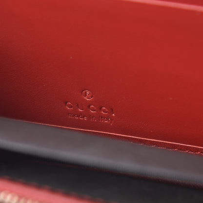 Gucci Calfskin Queen Margaret Zip Around Wallet Blue Agata Hibiscus Red Mystic White 6 of 10