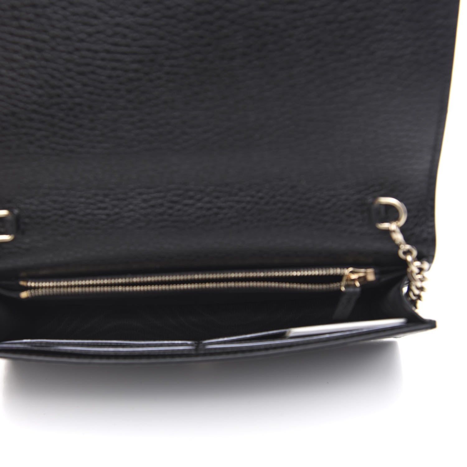 Gucci Dollar Calfskin Medium Betty Chain Wallet Black 5 of 9