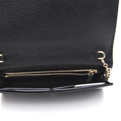 Gucci Dollar Calfskin Medium Betty Chain Wallet Black 5 of 9