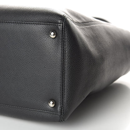 Chanel Calfskin Cerf Executive Shopper Tote Black 10 of 11