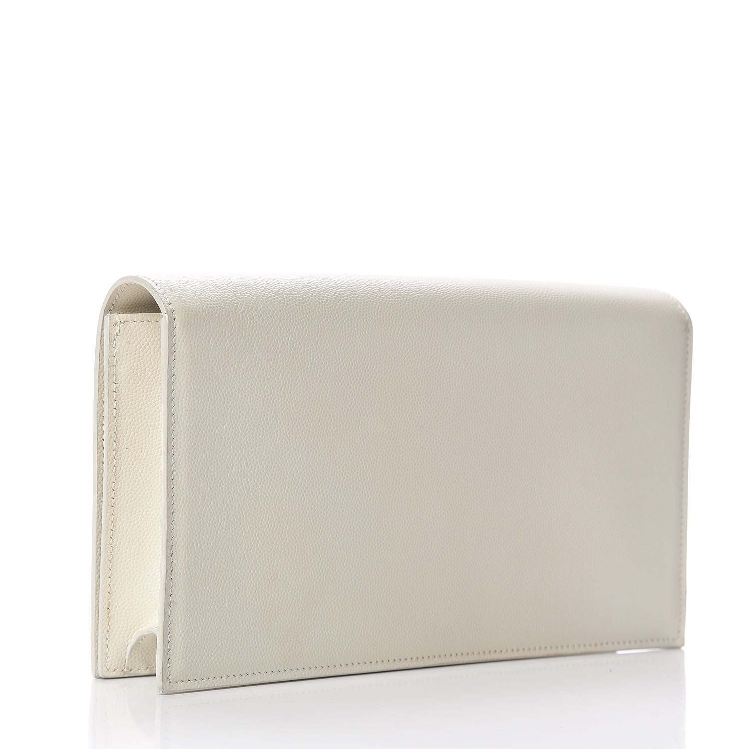 Saint Laurent Grain De Poudre Classic Monogram Kate Clutch Porcellana 3 of 11