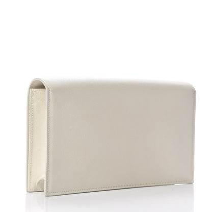 Saint Laurent Grain De Poudre Classic Monogram Kate Clutch Porcellana 3 of 11