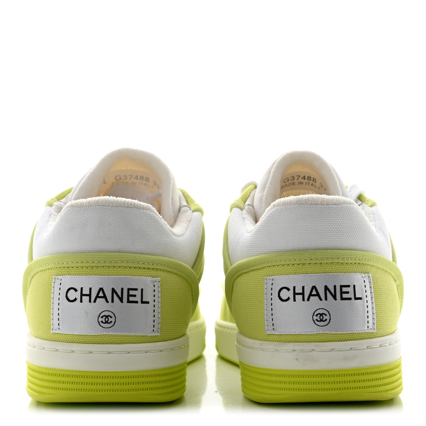 Fabric Womens Logo Sneakers 37 Green