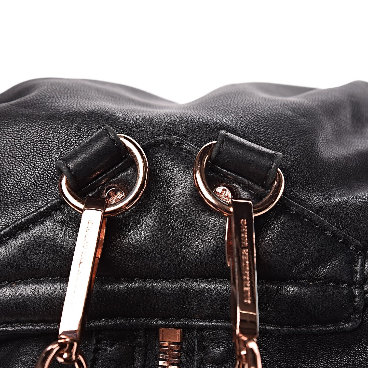 Lambskin Mini Marti Backpack Washed Black Rose Gold Hardware
