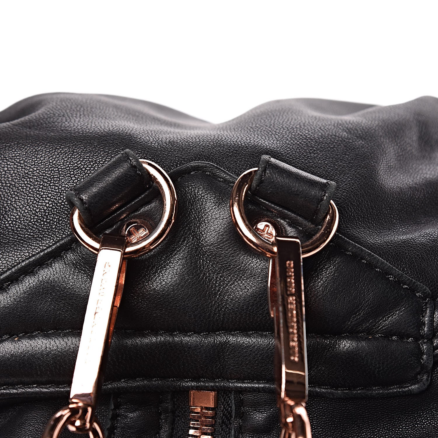 Alexander Wang Lambskin Mini Marti Backpack Washed Black Rose Gold Hardware 15 of 19