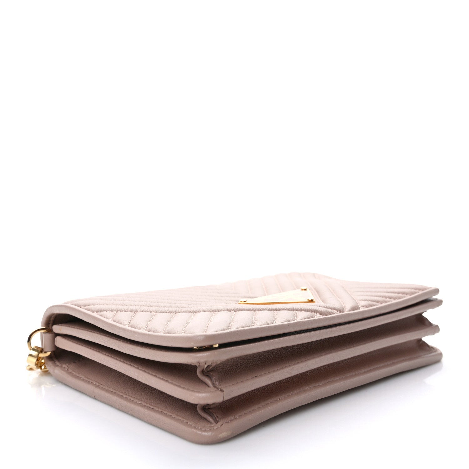 Prada Nappa Impunture Diagramme Chain Crossbody Bag Cipria 5 of 11