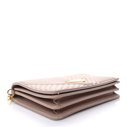 Prada Nappa Impunture Diagramme Chain Crossbody Bag Cipria 5 of 11