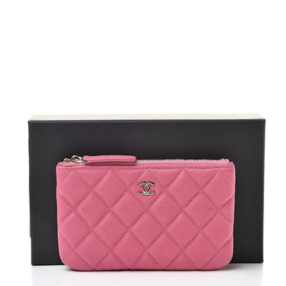 Chanel Iridescent Caviar Quilted Small Cosmetic Case Pink 9 of 9