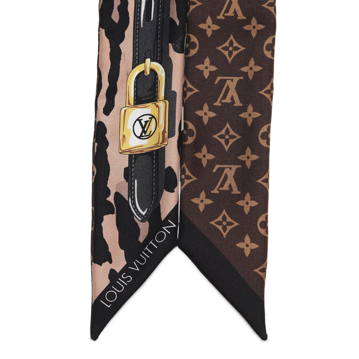 Louis Vuitton Silk Monogram Confidential Bandeau Marron 3 of 3