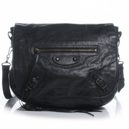 Balenciaga Agneau Folk Messenger Black 1 of 8