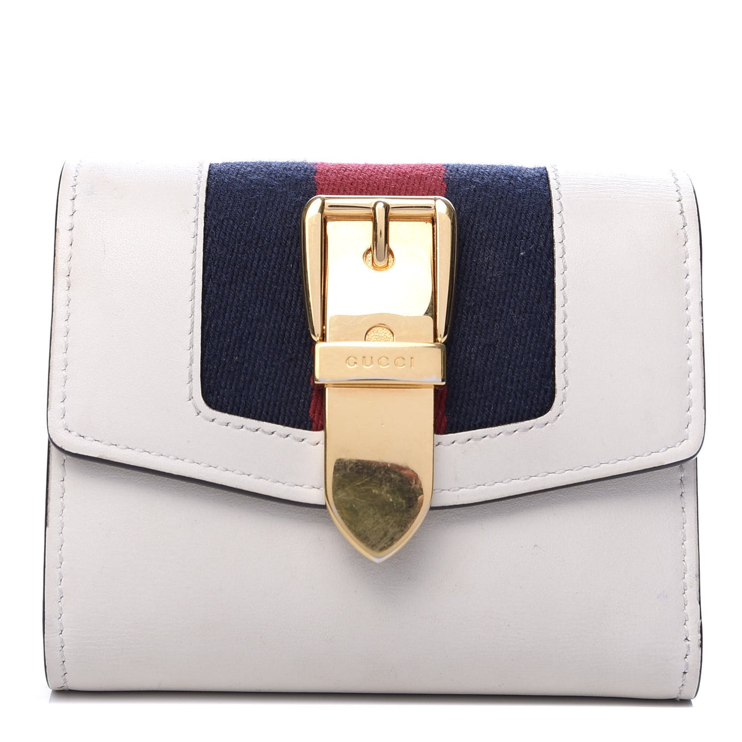Calfskin Sylvie Wallet White