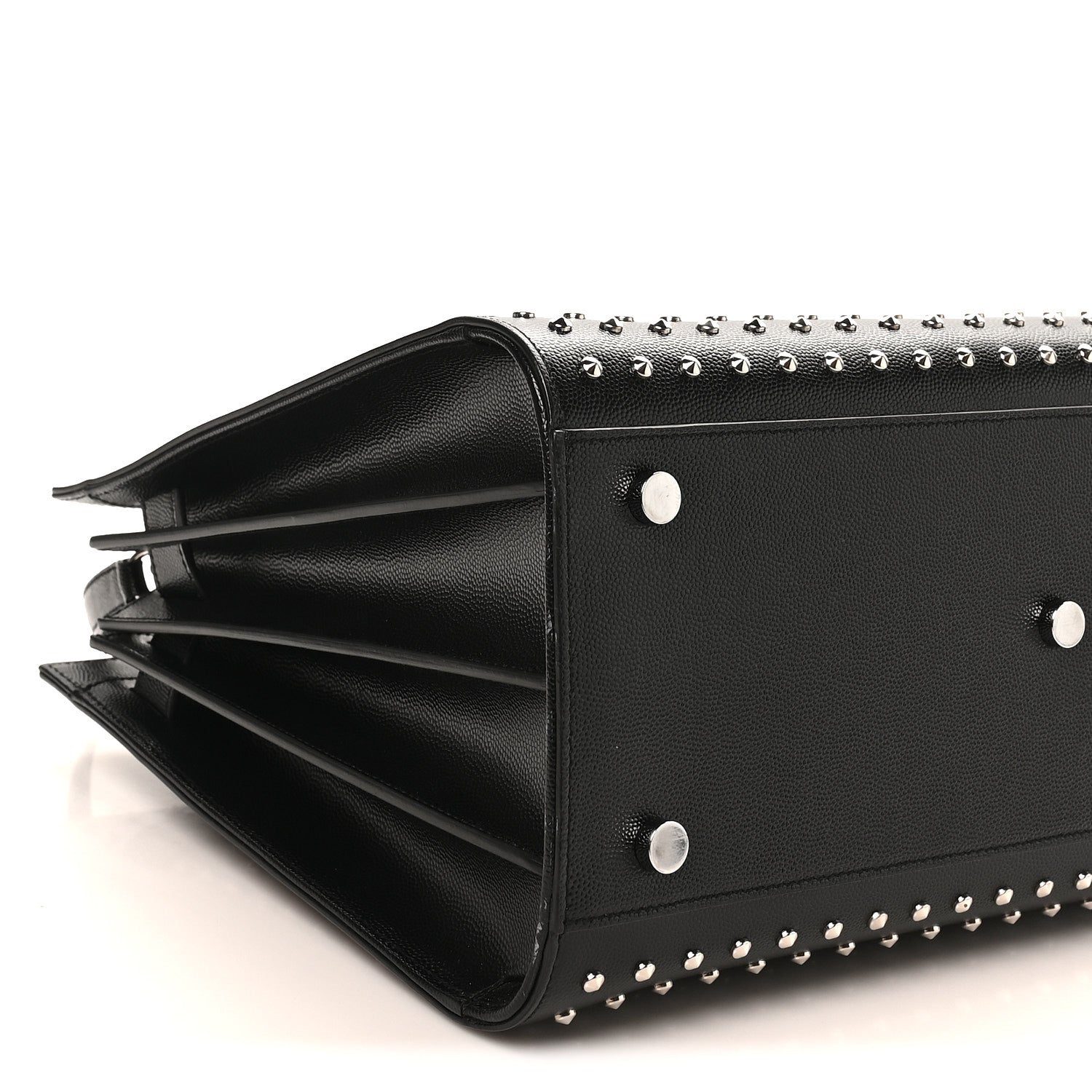 Saint Laurent Grain De Poudre Studded Nano Sac De Jour Black 9 of 10