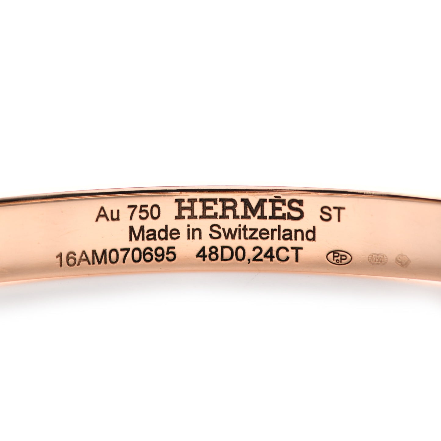 18K Rose Gold Diamond PM Collier De Chien Bracelet ST