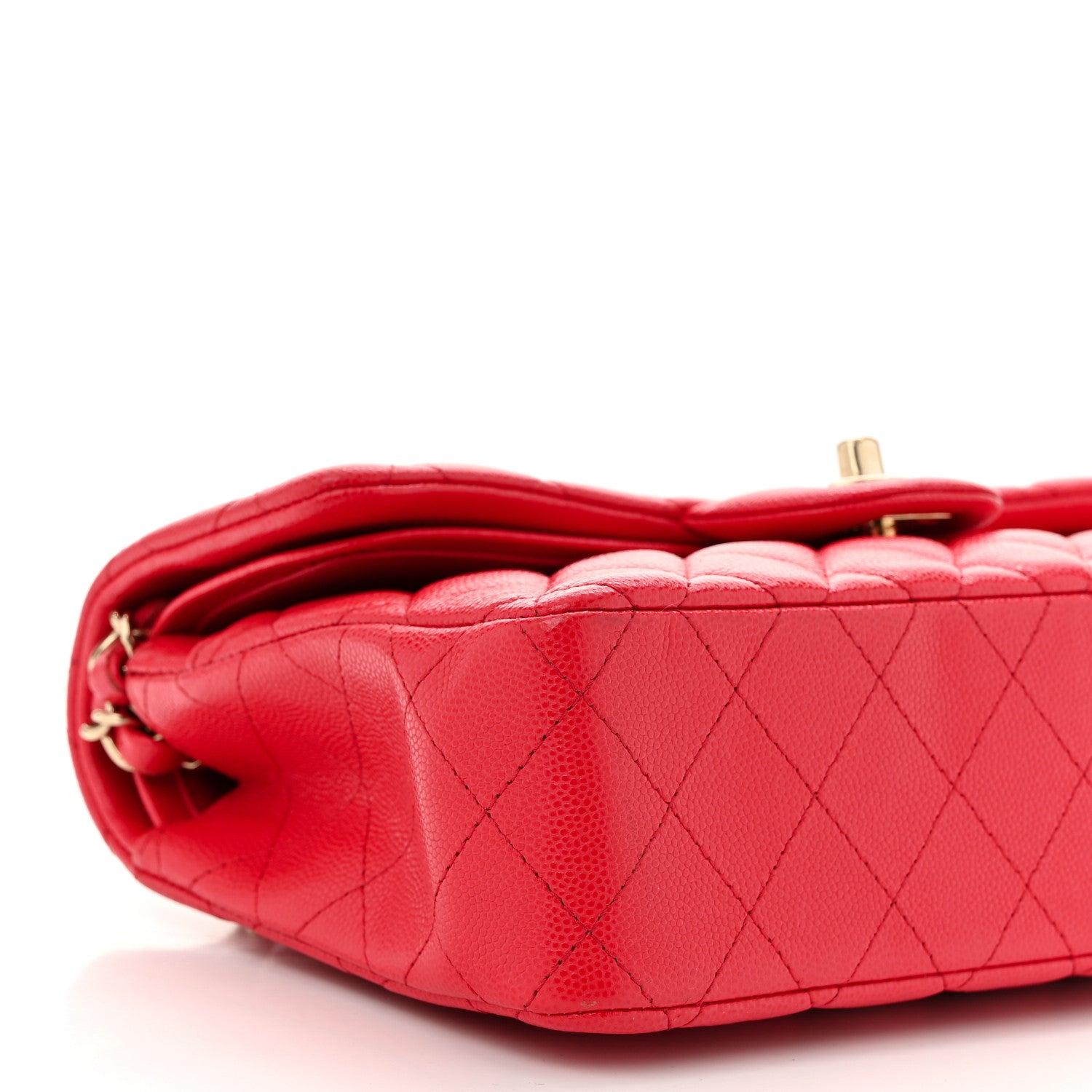 Chanel Caviar Quilted Small Double Flap Red 9 of 10