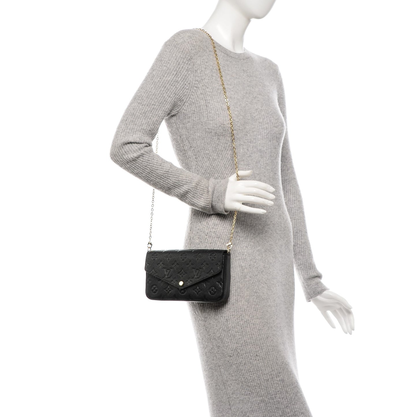 Empreinte Pochette Felicie Chain Wallet Black