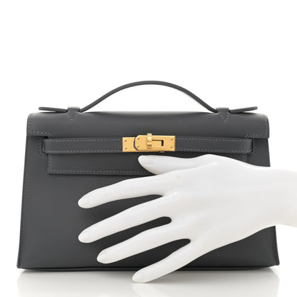 Hermes Swift Kelly Pochette Clutch Ardoise 2 of 11