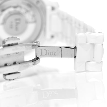 Christian Dior Stainless Steel Ceramic Diamond Mother of Pearl 33mm Dior VIII Automatic Watch White 7 of 7