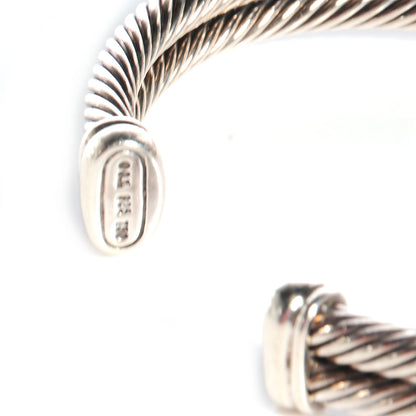 David Yurman Sterling Silver 18K Yellow Gold Blue Topaz Albion Double Station Bracelet 5 of 6