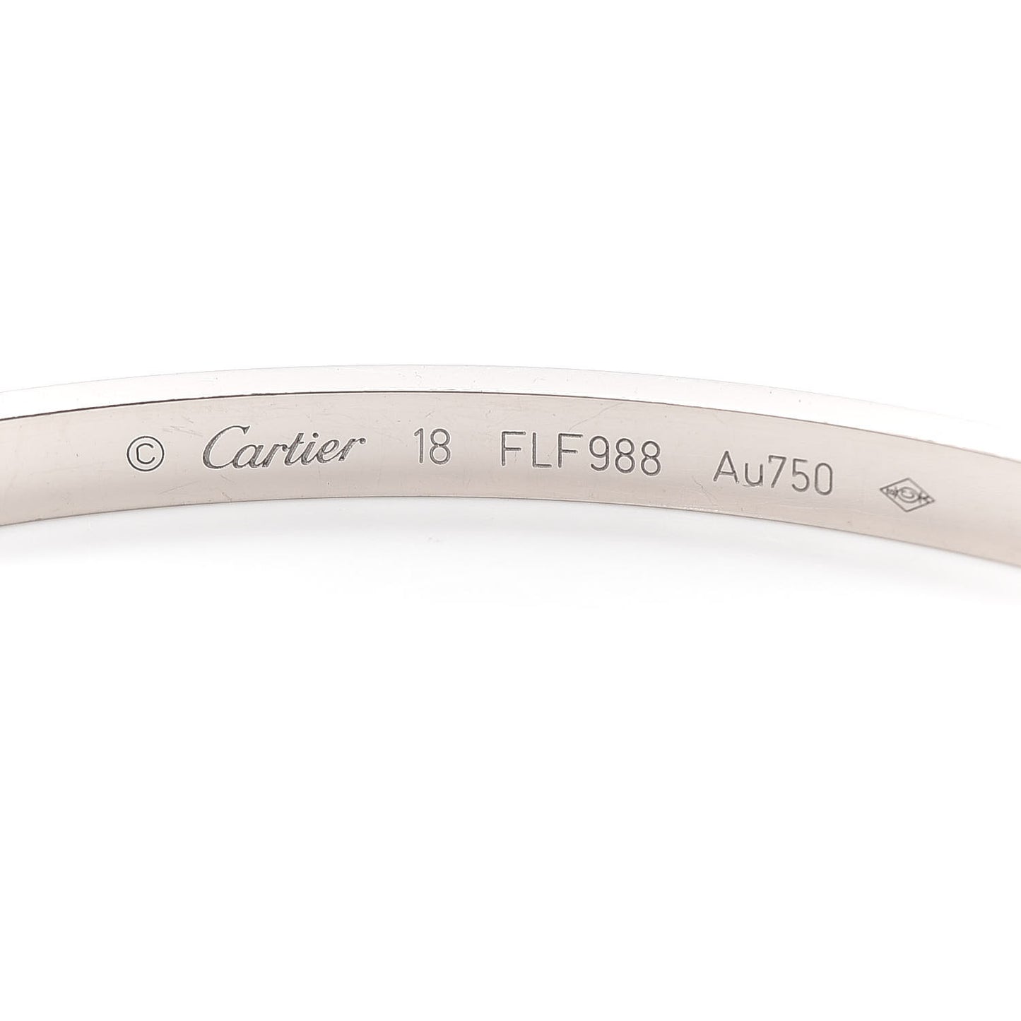 18K White Gold Small LOVE Bracelet 18