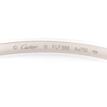 Cartier 18K White Gold Small LOVE Bracelet 18 5 of 6