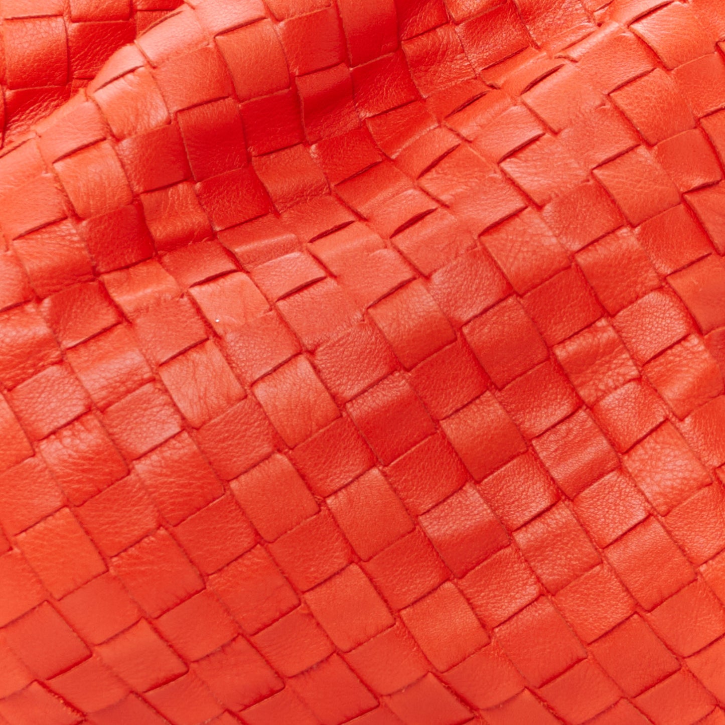 Nappa Maxi Intrecciato The Pouch Oversized Clutch Orange