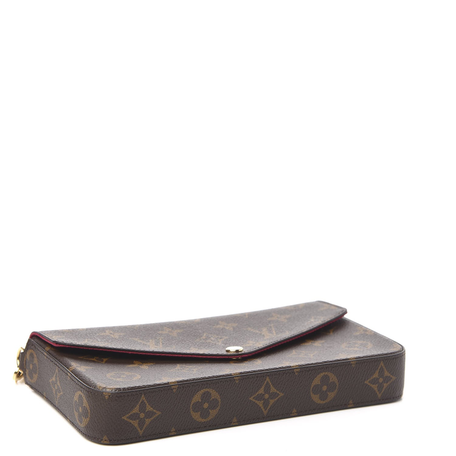 Louis Vuitton Monogram Pochette Felicie Chain Wallet Fuchsia 4 of 10