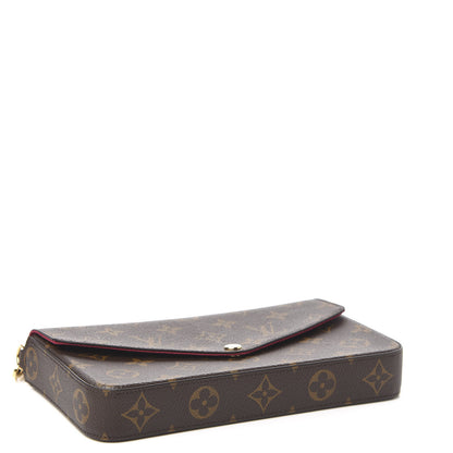 Louis Vuitton Monogram Pochette Felicie Chain Wallet Fuchsia 4 of 10