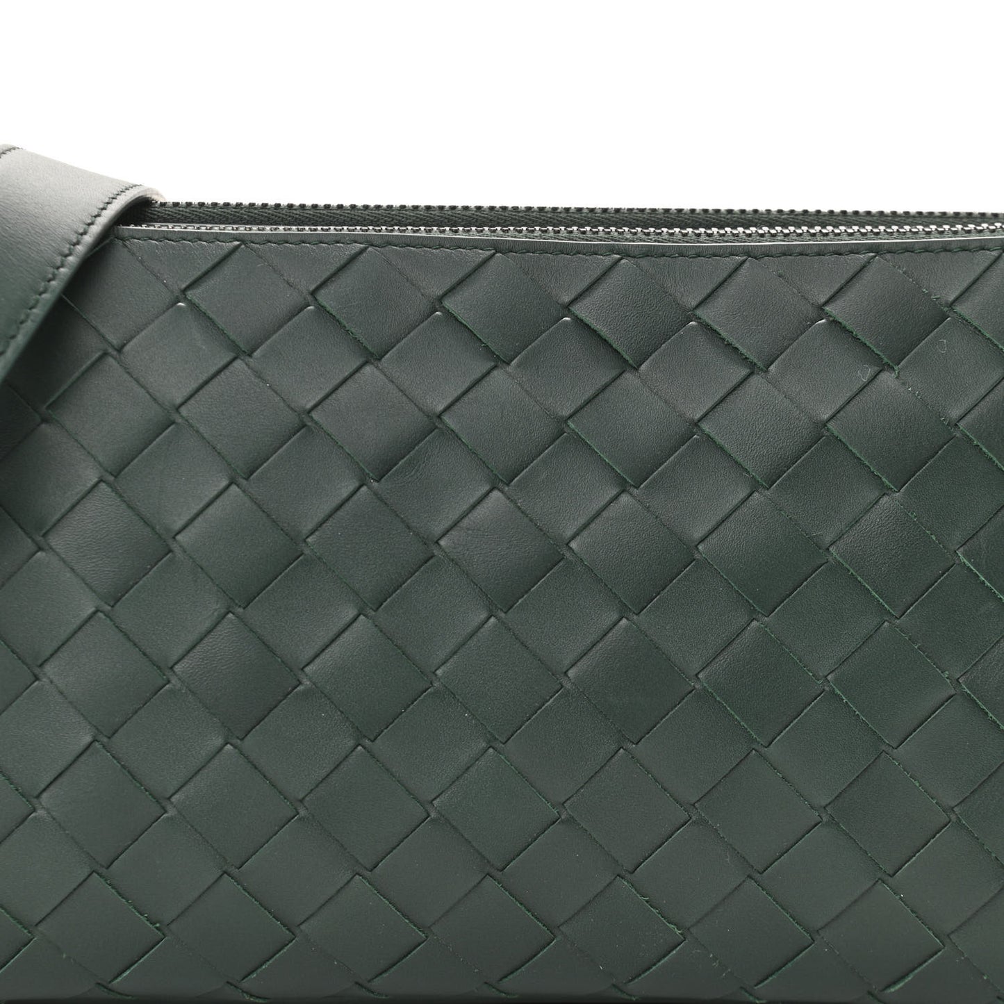 Nappa Intrecciato Triple Zip Messenger Bag Bottle